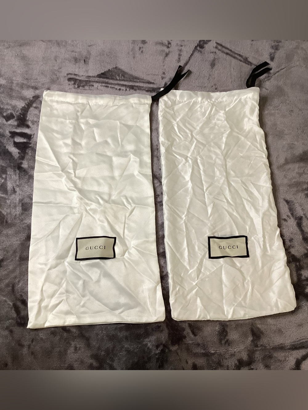 Gucci White Dust Bag Pair - Designer Accessory Storage